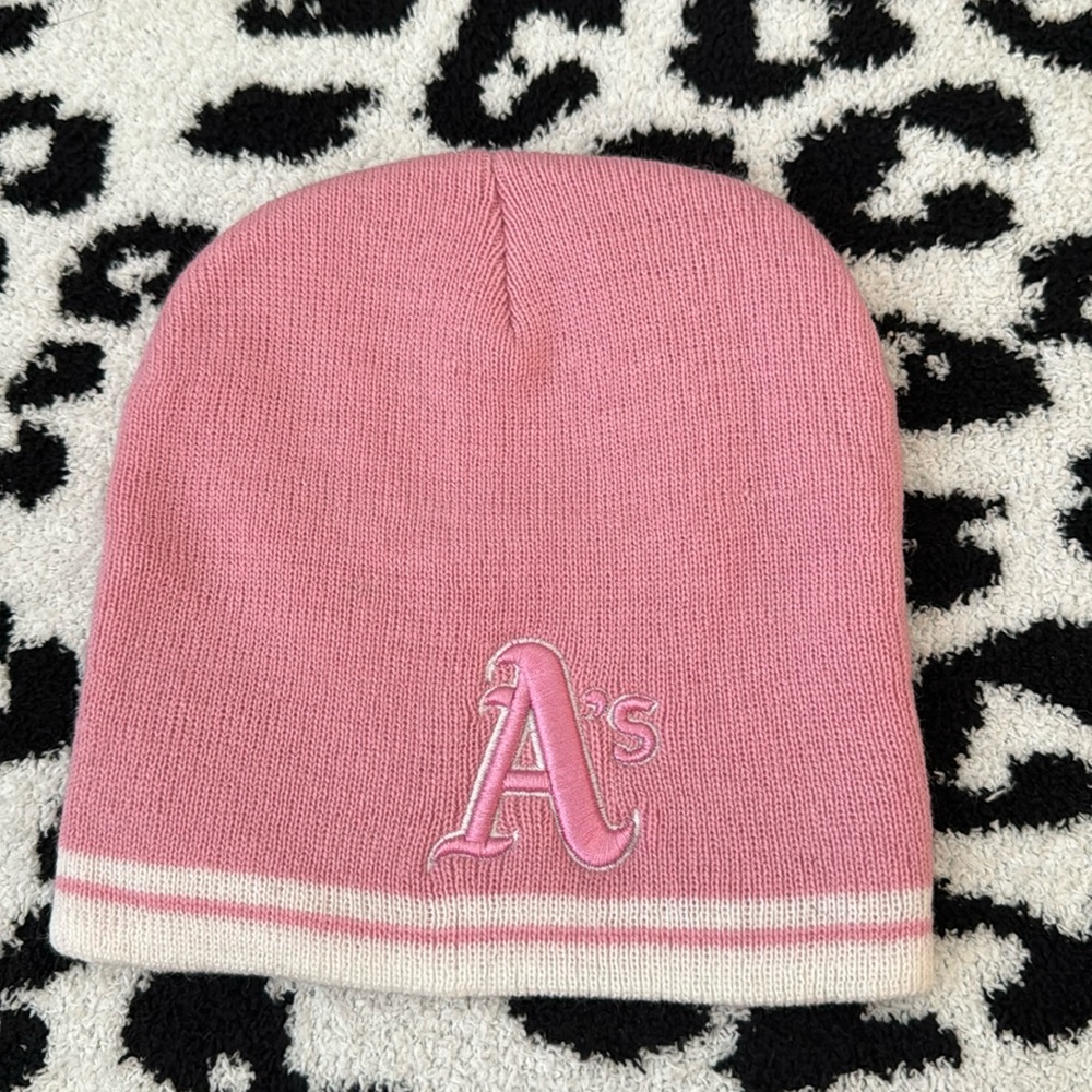 Oakland A’s Pink Knit Beanie